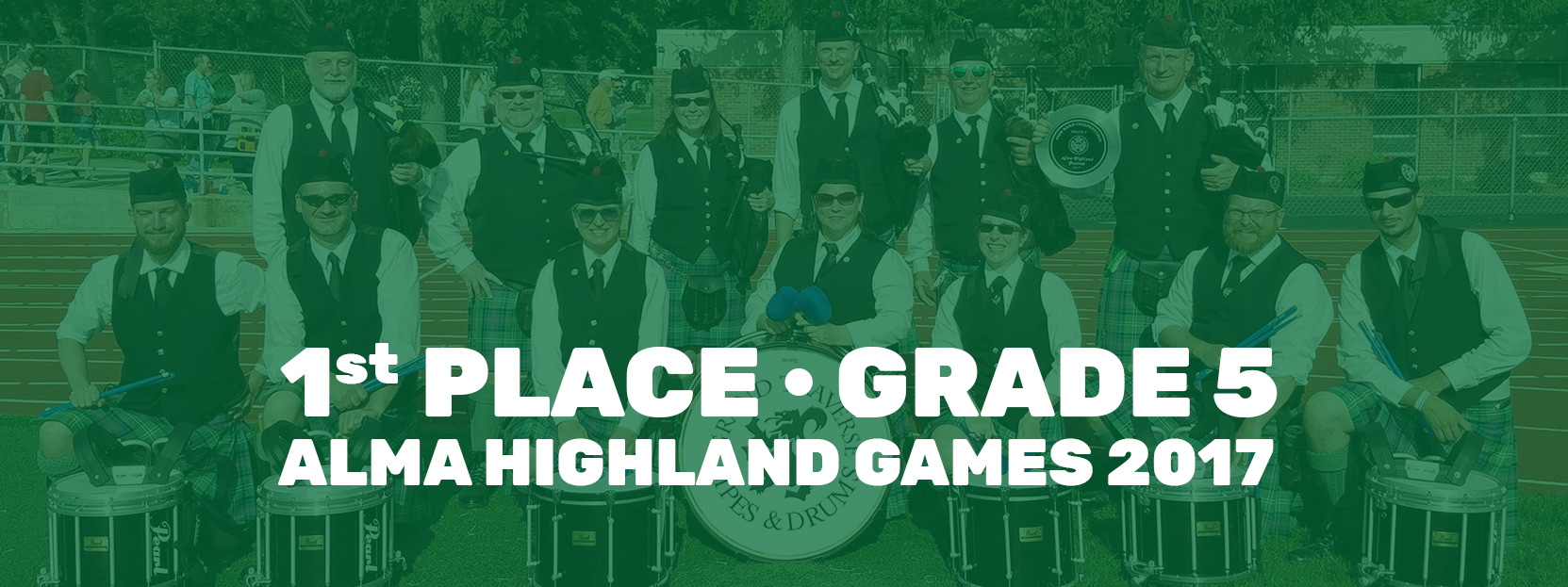 Grand Traverse Pipes & Drums 2017 1st place Alma highland games